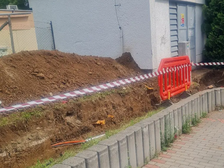 Výkop ryhy pre inžinierske siete